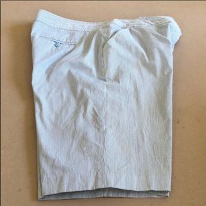 Ladies pinstripe casual shorts